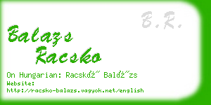 balazs racsko business card